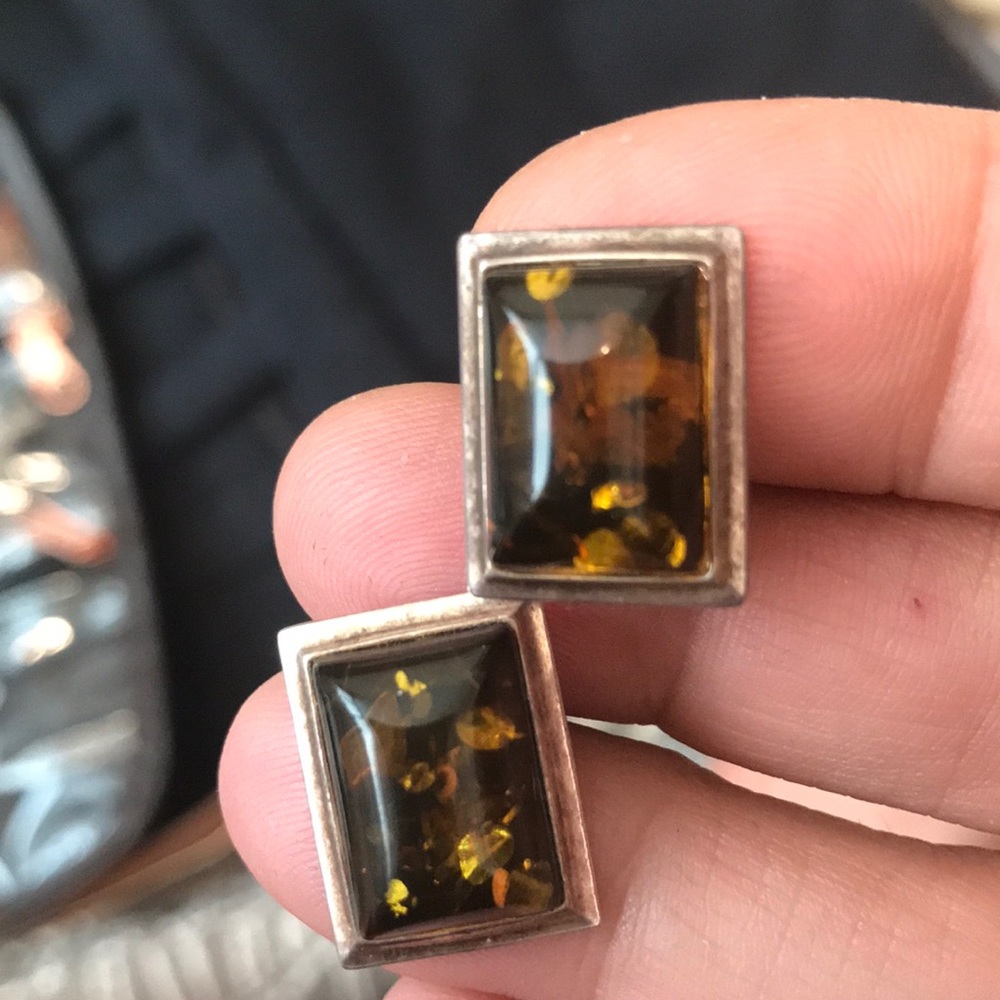 Amber earrings